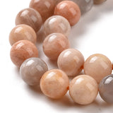 Moonstone & Sunstone Beads 10mm Round (Natural) 15-16" Strand
