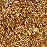 #5 Twisted Czech Bugle Beads Silver Lined Gold 25g Bag