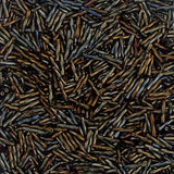 #5 Twisted Czech Bugle Beads Opaque Brown Iris 25g Bag