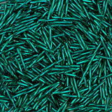 20mm Twisted Czech Bugle Beads Silver Lined Teal 25g Bag