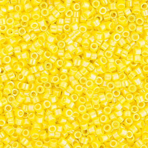 11/0 Delica Bead #0160 Opaque Yellow AB 50g Bag