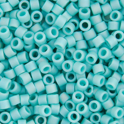 11/0 Delica Bead #0878 Op Turquoise Green AB Matte 5.2g