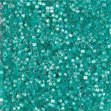11/0 Delica Bead #1869 Silk Aqua Green AB Inside Dyed 5.2g