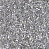 11/0 Delica Bead #1871 Silk Smoke Grey AB Inside Dyed 5.2g