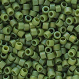 11/0 Delica Bead #2310 Frosted Glazed Rainbow Green 5.2g