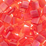 Perles Tila Japonaises 5x5mm Rouge Mat AB 5.2g