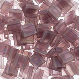 Perles de tila japonais 5x5mm améthyste clair mat AB 5.2g