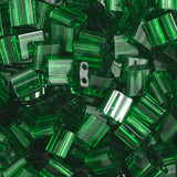 5x5mm perles de tila japonaises émeraude claire transparente 5.2g