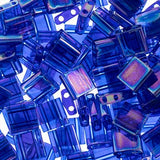 Perles de tila japonais 5x5mm bleu océan AB 5.2g