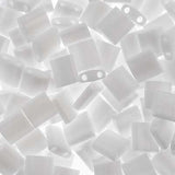 Perles Tila Japonaises 5x5mm Blanc Opaque 5.2g