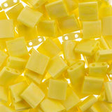 5x5mm Perles Tila Japonaises Jaune Citron Mat AB 5.2g