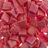 Perles Tila Japonaises 5x5mm Rouge Mat AB 5.2g