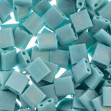 Perles Tila Japonaises 5x5mm Turquoise Mat AB 5.2g