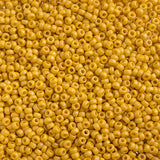 11/0 Miyuki Seed Beads #4692 Frosted Glazed Rainbow Yellow 22g