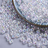 Round Plastic Beads 5mm Transparent Crystal AB 25g