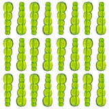 Stacked Fishing Beads Neon Green 50/pk