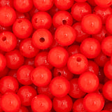6mm Perles Rondes En Plastique 1000/pk - Rouge Fluorescent