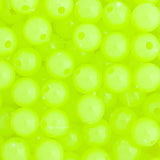 6mm Perles Rondes En Plastique 1000/pk - Jaune Fluorescent