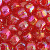 Crow Beads Transparent Raspberry Iris 100/pk