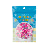 Craft Beads Clay Mixed Shapes Pink 120/pk