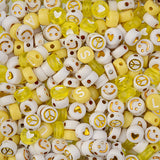 Craft Beads Plastic Disc 7mm Yellow Mix 72g