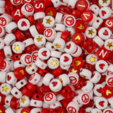 Craft Beads Plastic Disc 7mm Red Mix 72g