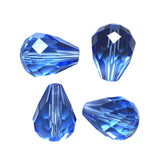 K9 Glass Teardrop Beads 8x6mm Light Sapphire 10/pk