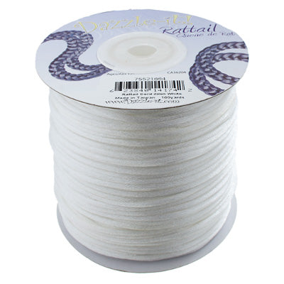 2mm White Rattail Cord 100yd