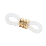 Eye Glass Holder Clear/Gold Stainless Bead 10/pk