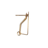 Fingernail Earring Posts 20x10mm Light Gold 50/pk