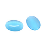 Cat Eye Cabochons, Oval 18x13mm Light Blue 10/pk