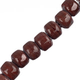 Glass Crow Beads 7x9mm Brown 8" Strand