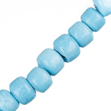 Glass Crow Beads 7x9mm Turquoise 8" Strand