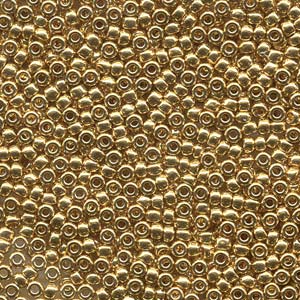 8/0 Miyuki Seed Beads #0191 24Kt Gold Plated 25g