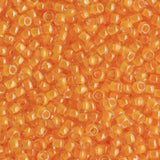 15/0 Toho Seed Beads #801 Luminous Neon Tangerine 8-9g Vial