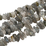 Labradorite (Naturel) Perle Chips 36" Strand