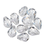 K9 Glass Teardrop Beads 10x8mm Crystal 10/pk
