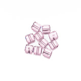 K9 Glass Cube Beads 4mm Rosaline 10/pk
