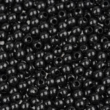 Round Plastic Beads 4mm Opaque Black Approx 1000/pk