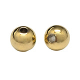 Round Metal Beads 6mm 18kt Gold Plated 50/pk