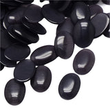 Cat Eye Cabochons, Oval 18x13mm Black 10/pk