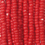 11/0 Czech Charlottes #93190 Opaque Red 12str/Hank