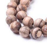 Wood Round Beads 8mm Rosy Brown 15-16"Strand