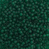 8/0 Toho Seed Beads #939F Tr Frosted Green Emerald 8-9g Vial