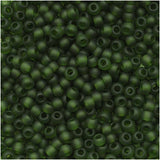6/0 Toho Seed Beads #940F Tr Frosted Olivine 8-9g Vial