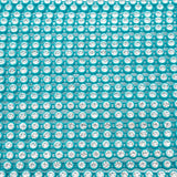 Plastic Rhinestone Banding 2.4mm Aqua/Crystal 10yd/pk