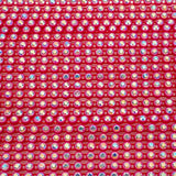 Plastic Rhinestone Banding 2.4mm Hot Pink/Crystal AB 10yd/pk