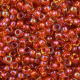 Perles de rocaille Toho 11/0 #951 Jonquil ligné rouge brique 8-9g Flacon