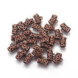Antique Copper Tube Bead Bails 10/pk