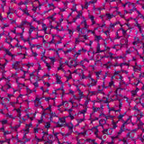 8/0 Toho Seed Beads #980 Lumi Lt Sapphire Neon Pink 8-9g Vial